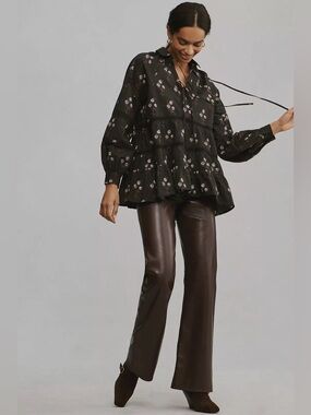 159. By Anthropologie Tiered Babydoll Blouse